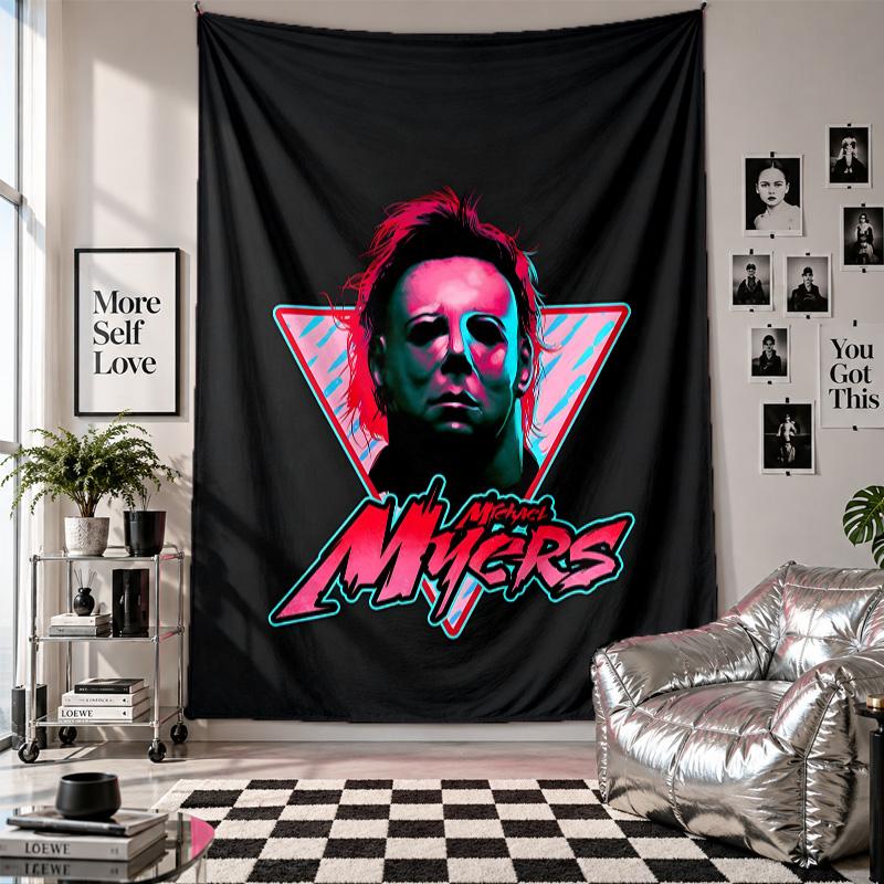 Wall TapestryHorror Movies Art Hanging Cloth Decorative Background Cover for Room Decoration