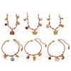 European & American Cross-border Fashion Niche: DIY Flower Heart Pendant Bracelet & Necklace Set