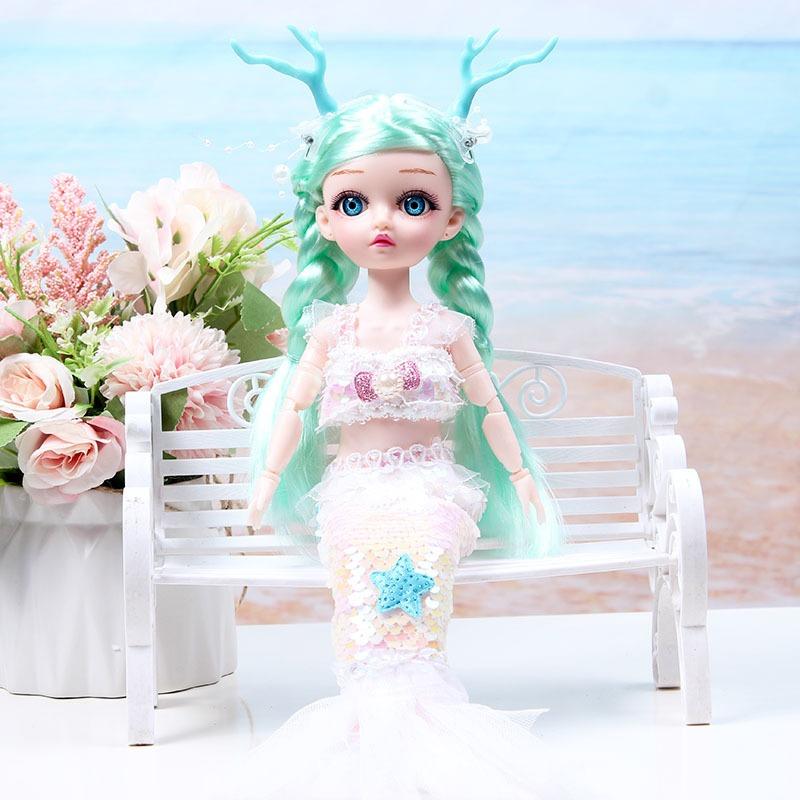 Beautiful Colored Mermaid Princess Musical Changing Clothes Doll For Children 1pcs