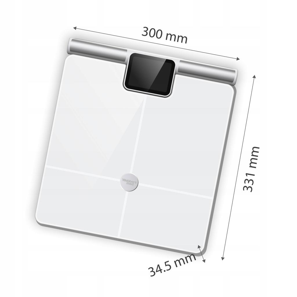 Analytical Bathroom Scale 57 Parameters Apple Health, Google Fit, WIFI
