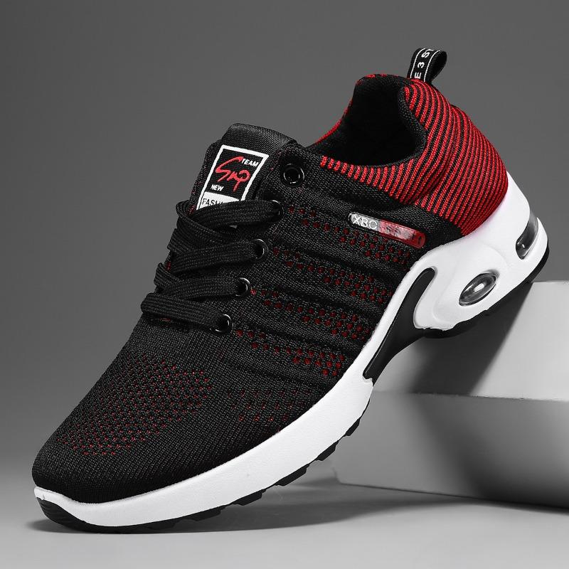 Shoes Men's 2 new men's shoes lace-up running shoes plus size sneakers thick sole heightened single shoes