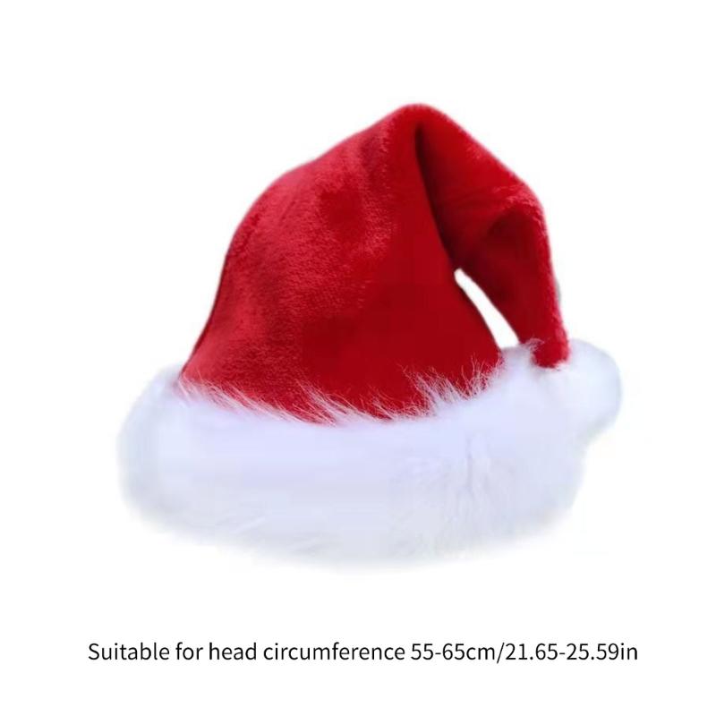 Christmas Headwear Cap Thicken Plush Perfect for the Holidays Colorful Outfits for Cosplay Santa Furry Hat