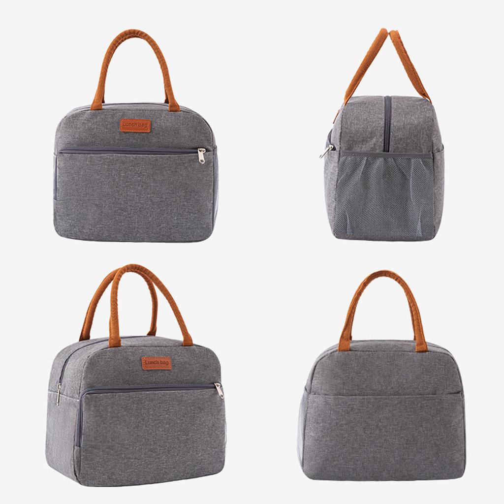 Insulated Lunch Bag For Students Large Capacity Thermal Tote With Waterproof Oxford Fabric Perfect For School Picnics And Outdoor Activities