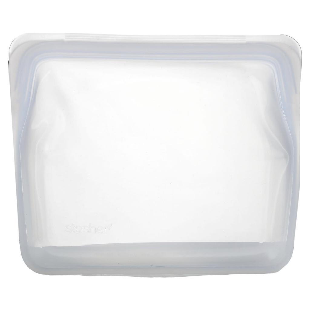 Wiederverwendbarer Silikon-Lebensmittelaufbewahrungsbeutel, Standbeutel, Transparent, 128G(56 fl oz)