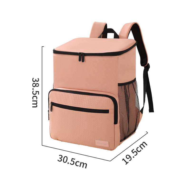 

1Pc Insulated Backpack Cooler Large Capacity Oxford Cloth Backpack Outdoor Travel Beer Bag Waterproof Peva Lined Ice Bag