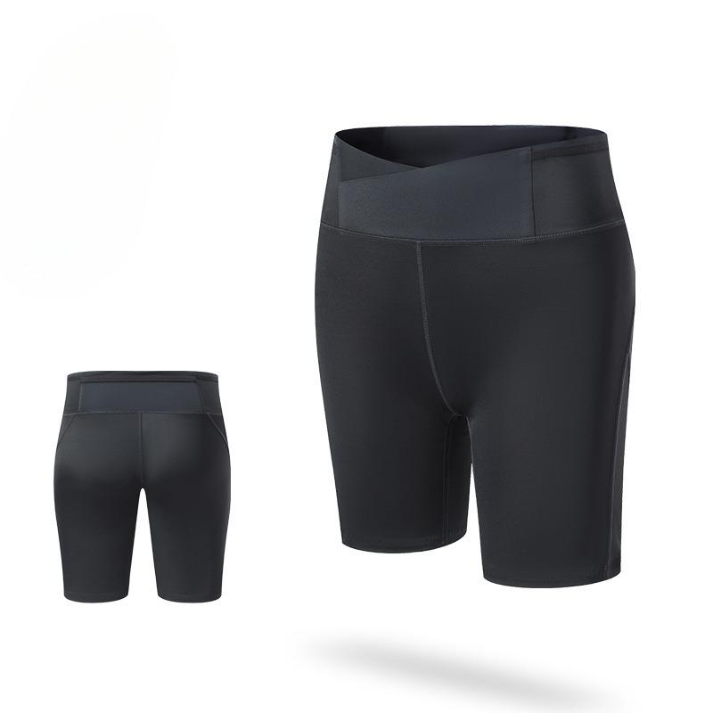 Spring and Autumn New Women's High Elastic High Waist Five-point Pants Outdoor Marathon Cross-country Running Pants Yoga Pants