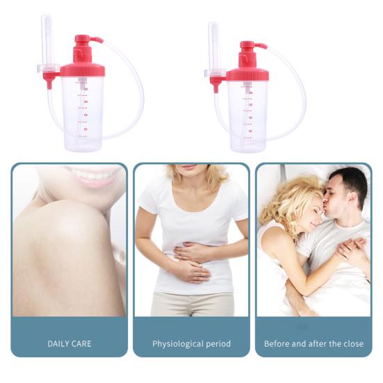 Yousheng 350ml/500ml Vaginal Clearner Graduated Pump Head Soft Nozzle Healthy Butt Vagina Cleaning Products Spray for Female