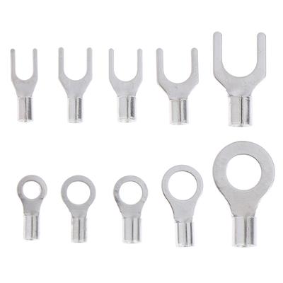 320Pcs/Box 10 In 1 Terminals Non-Insulated Ring Fork U-Type Brass Terminals Kit