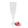 Plastic Champagne Flutes Transparent Wine Glasses Shatterproof Reusable Wine Goblets Elegant Drinkware