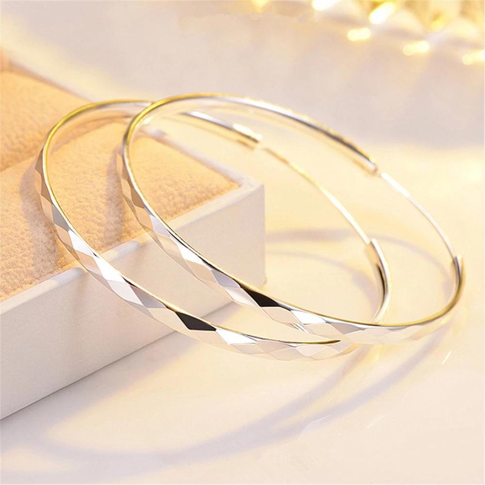 925 Sterling Silver 50MM Big Circle Hoop Earrings for Women Charms Party Wedding Jewelry Gift