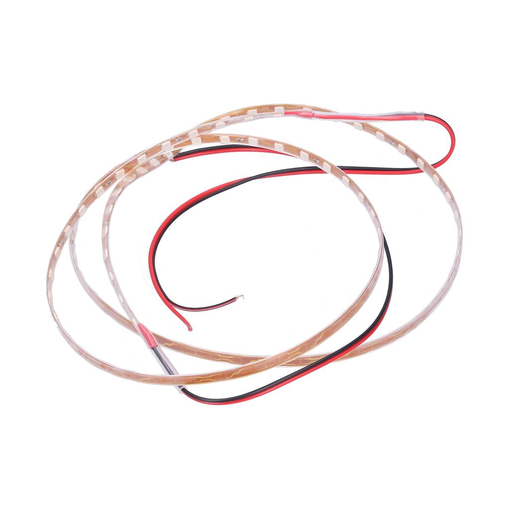 90cm LED Strip 90 Lamp Chips Decorative Ambient Lighting 12V Universal for Car MotorcycleRed Light