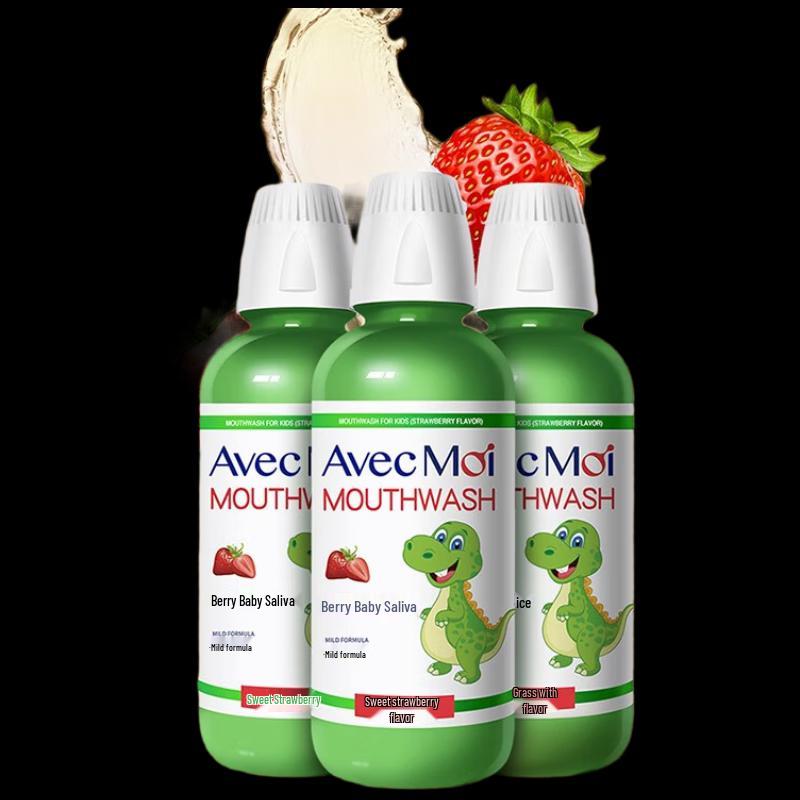 

Avec Moi Kids Strawberry Probiotic Mouthwash (3-Pack)