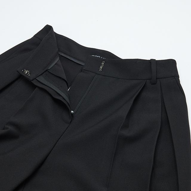 LAP Double-Pleated Tencel Wide Long Pants Aq3Wp868