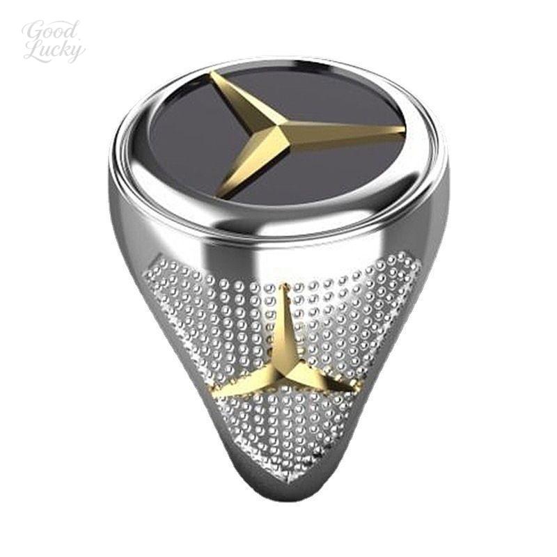 WLG4 For Mercedes Benz LOGO Recommended Electroplated Men's Ring Trendy Gift For Men Versatile Hand Accessory Trendy Male Accessory