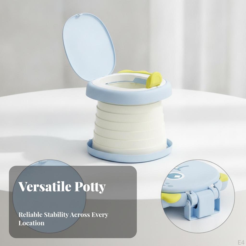 DinosaurThemed Portable Potty | Raised spill Guard, Convenient Carrying Handle, Collapsible Potty,