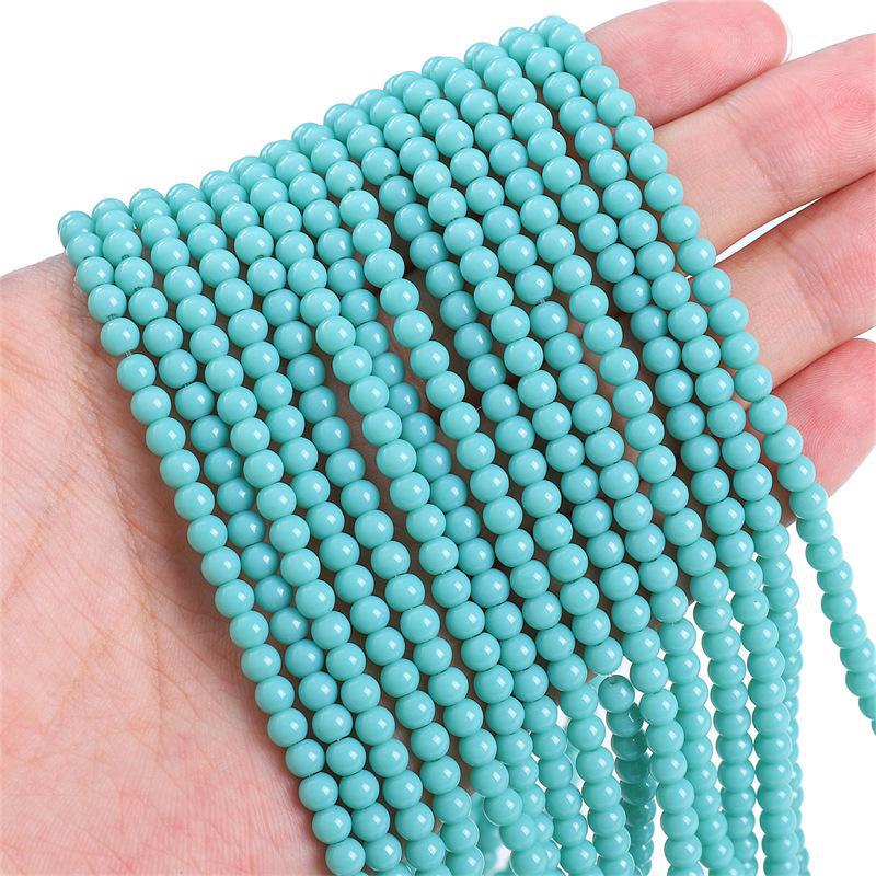 

4 мм имитация нефрита круглые бусины для самостоятельного изготовления украшений: Аксессуары для ожерелий и браслетов 4mm, Hole 1mm, Approx. 95 beads per strand
