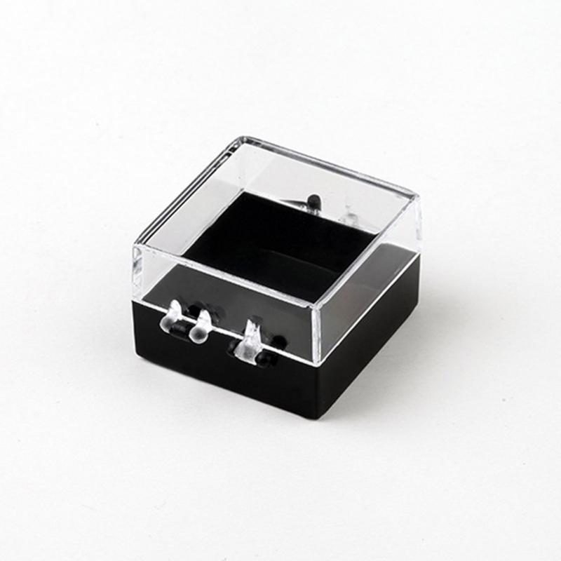 16pcs Clear Plastic Jewelry Display Case With Secure Lid for Rings Earring Storage Stackable Organizers Set