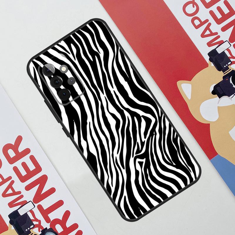 Zebra Stripe Print Case For Samsung Galaxy A36 A35 A55 A06 A16 A26 A56 A53 A32 A52 A33 A13 A14 A34 A54 A17 A15