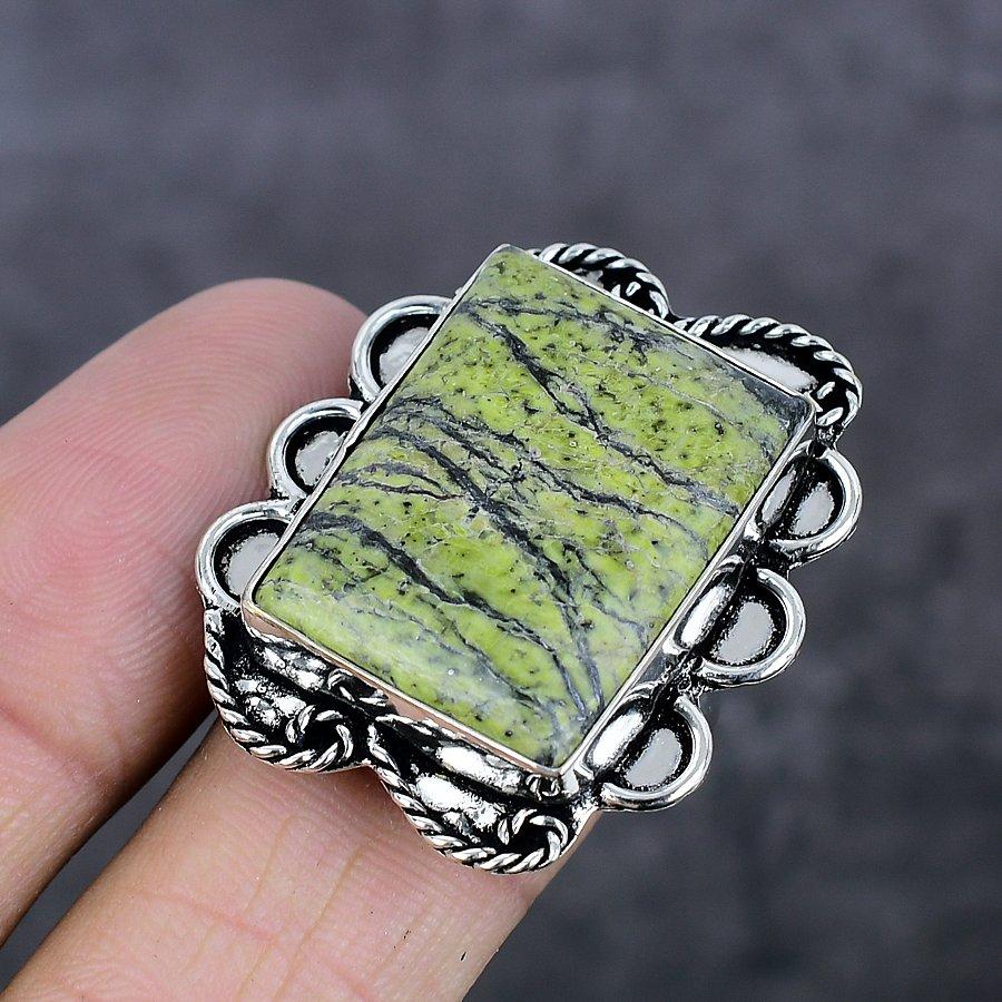 Dragon Blood Gemstone 925 Sterling Silver Jewelry Ring Size 9