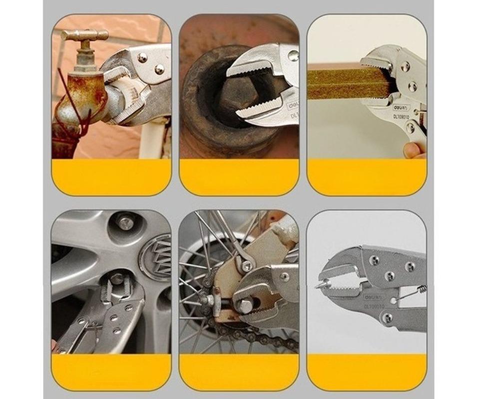 1 pieza de pinzas de presión de punta larga de 5 pulgadas, mini pinzas de presión para herramientas de mano de bricolaje.