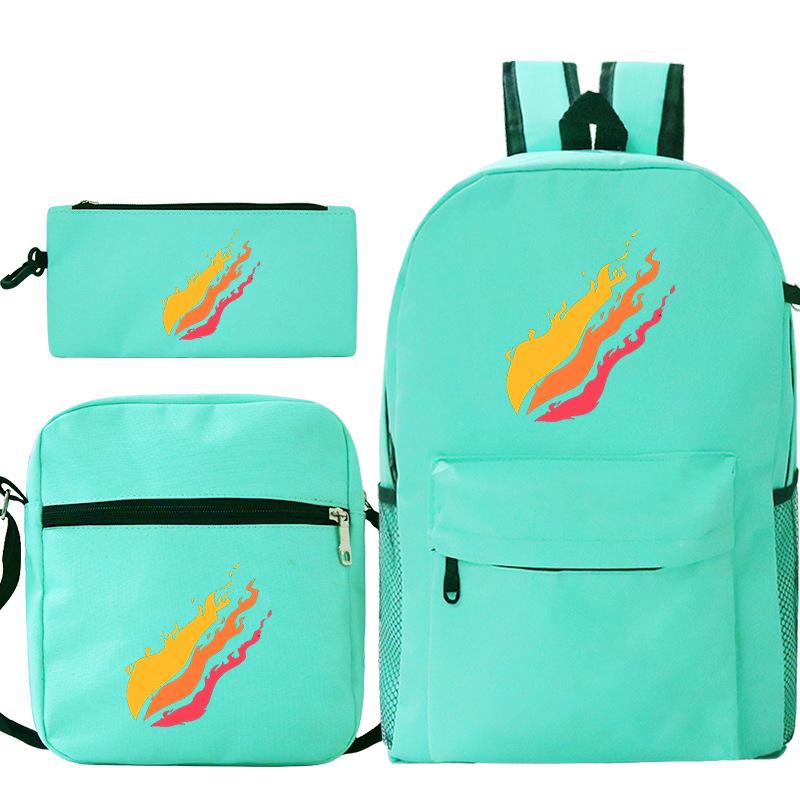 Backpack Casual Student Schoolbag Small Shoulder Bag Pencil Bag Three-piece Set