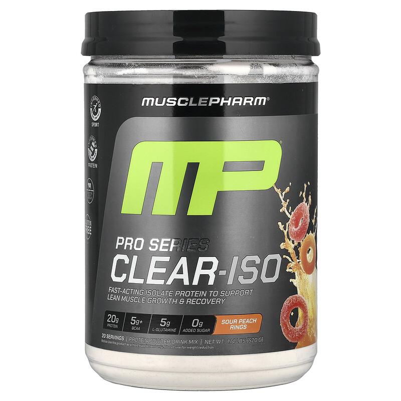 Pro Series Clear-ISO, Protein Powder Drink Mix, Sour Peach Rings, 1.14 lbs (520 mg)