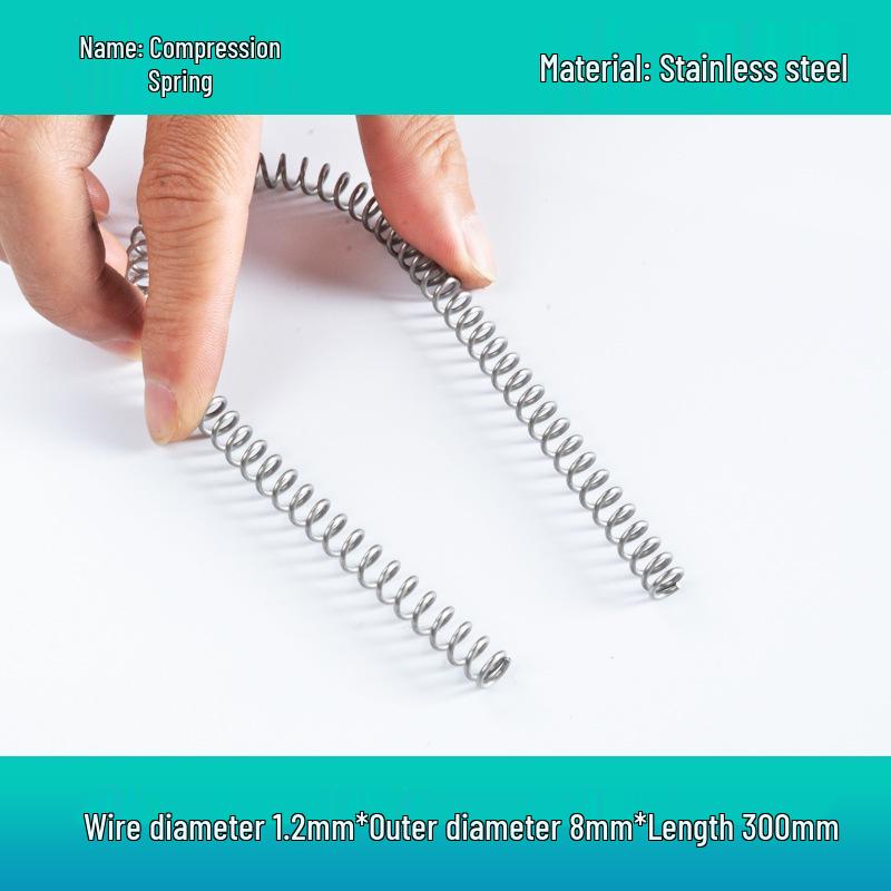 Steel Wire Compression Spring, 1.2-50mm Diameter, Long, Thin & Durable, Yellow, 300 Available