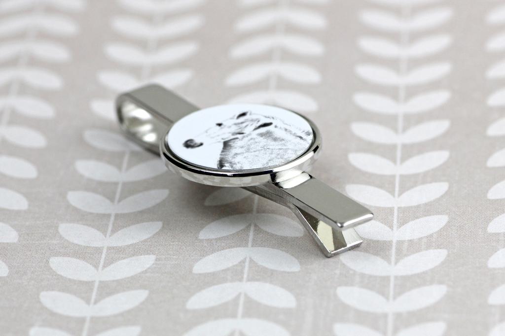 Fjord Horse - tie clip with a horse, personalized tie clip, a unique gift for a man from the Art-Dog brand