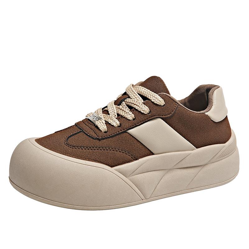 Spring New Fashion Platform White Shoes Is Comfortable and Lightweight Women's Shoes Versatile Big Head Bread Shoes