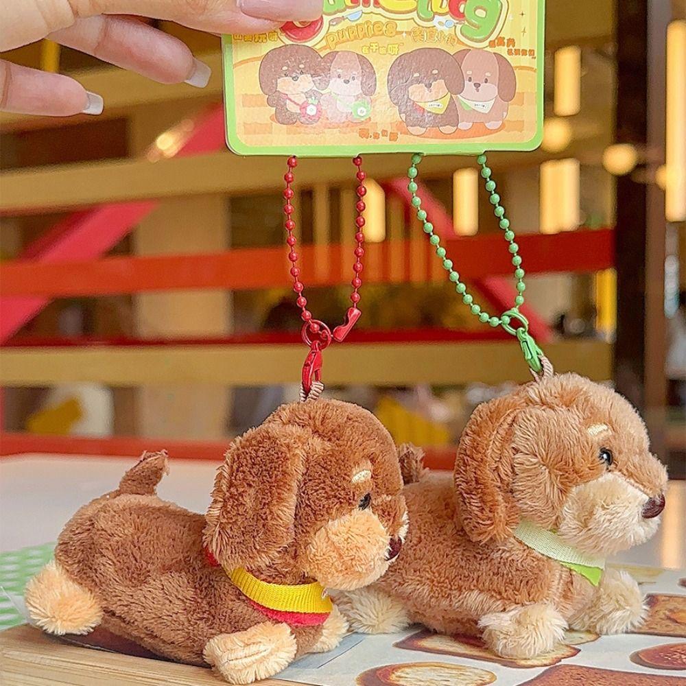 Plush Material Cute Puppy Doll Pendant Little Dog Design Puppy Backpack Pendant  Daily Decoration