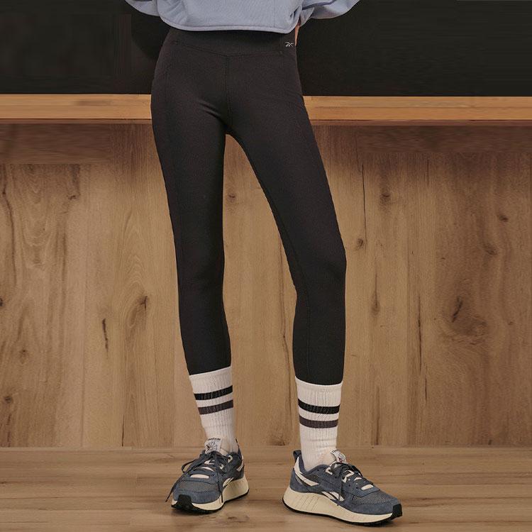 Reebok High-Waist Breathable Casual Fitness Pants Women Bottoms Black 23FRC654WGH0