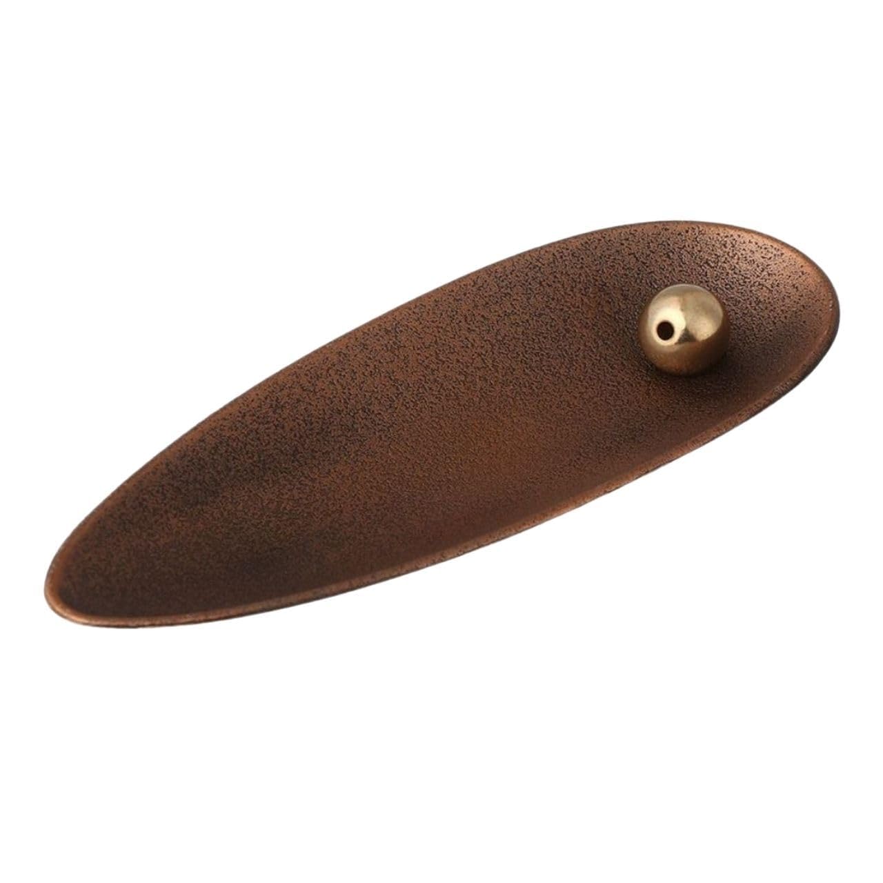 

Incense holder, incense burner, simple silver and copper metal design, stylish interior decoration, relaxing, Japanese style, gift (brown)