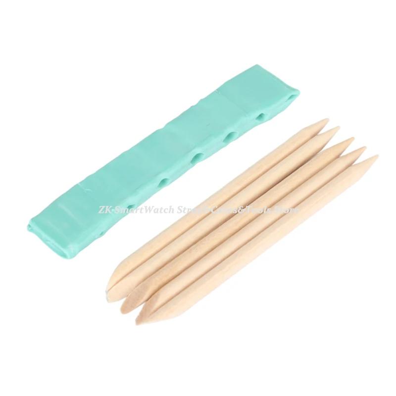 Watch Parts Movement Cleaning Clay Green Rubber Putty Cleaner with Wooden Stick for Watchmakers Accessories Watch Repair Tool