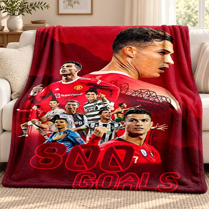 Cristiano Ronaldo blanket Flannel Blanket Soft Cozy Plush Throw for Sofa Bed Lightweight Home Decoration Outdoor camping