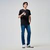 GEVAERT Sold by [Anti-Roll Neckline] Men's T-Shirt, Antibacterial, Cool-Feeling, Wrinkle-Resistant, Round Neck, Textured Short Sleeve for Me