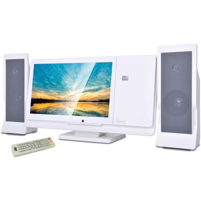 Chaîne HIFI - INOVALLEY - CH43-DVD - Lecteur DVD/CD - Écran 12" - 60W - FM - USB 2.0 - SD/MMC - AV - Multilingue - 2.0CH