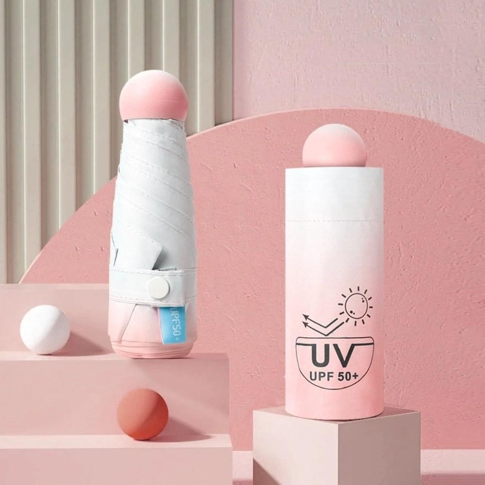 Gradient Color Pocket Parasol Ultralight Sun Umbrella Portable Pocket Rain Umbrella  Summer