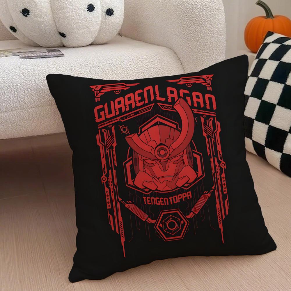 Ttengen Toppa Anime Cushion Cover Throw Pillow Cover Hidden Button Durable Polyester Chair Cushion