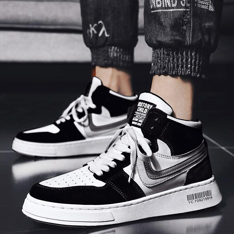 Crlaydk  Spring New High Top Sneakers Walking Sports Tennis Breathable Shoes Lace -Up Comfortable Footwear Ankle Basket Homme