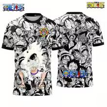 Herren Mode Einteiler T-Shirt Zoro Kunstdruck Jungen Kleidung Mädchen Kurzarm Herren Trikot Leichte Oberteile
