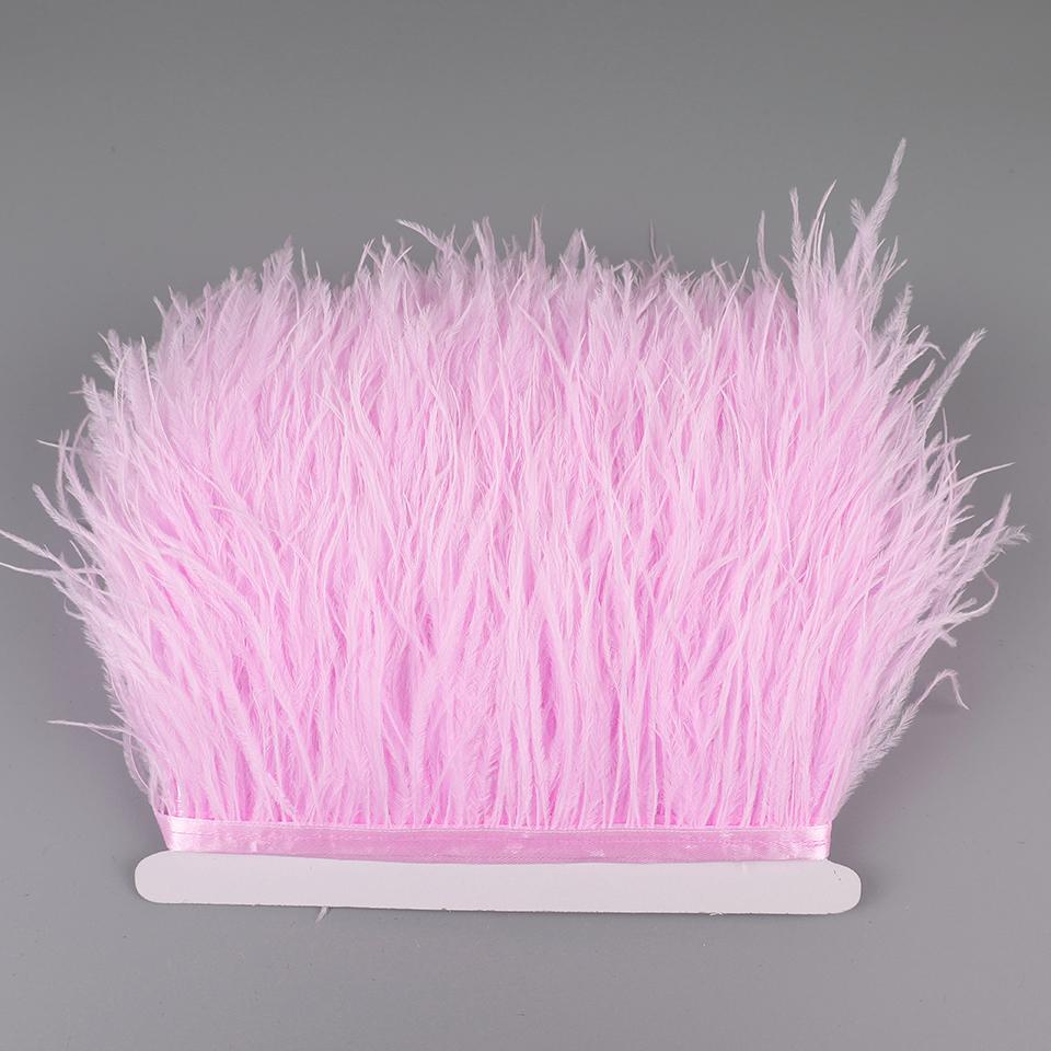 2M Pštrosí peří na stuze pro vyšívání šití do šatů ozdobné peří na pásce třásně pro oblečení