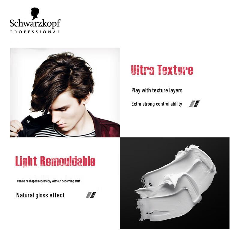 Schwarzkopf Professional Men's Texture Hair Wax, 85ml