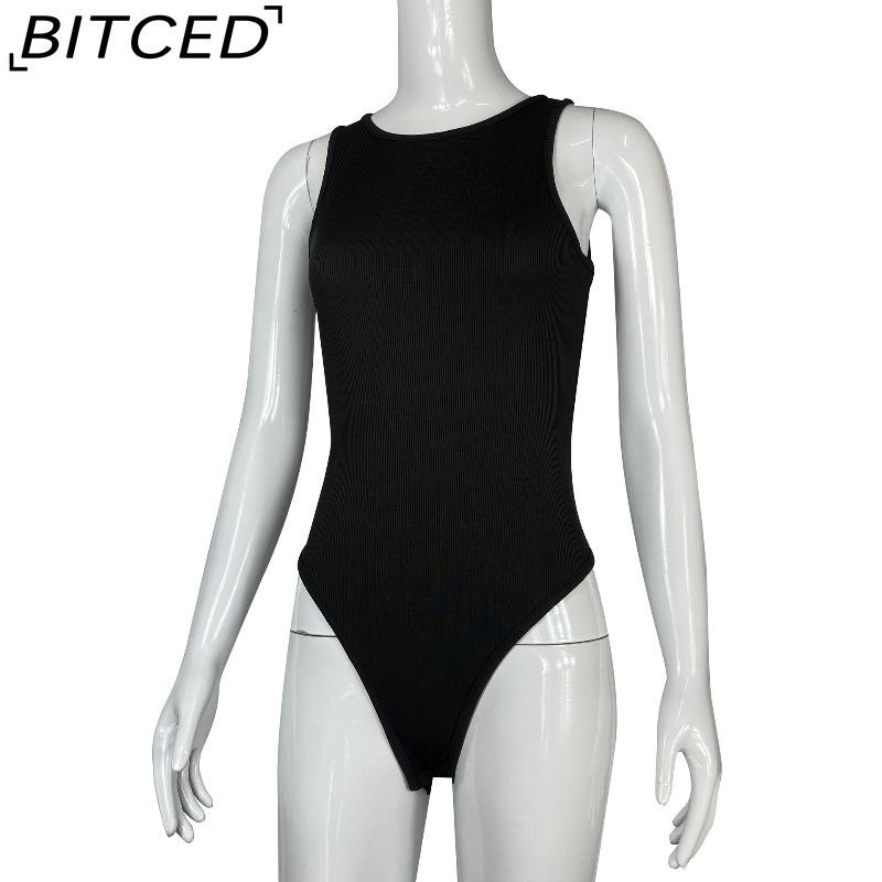 BITCED Damen Sommer Body Ärmelloser Gerippter Body