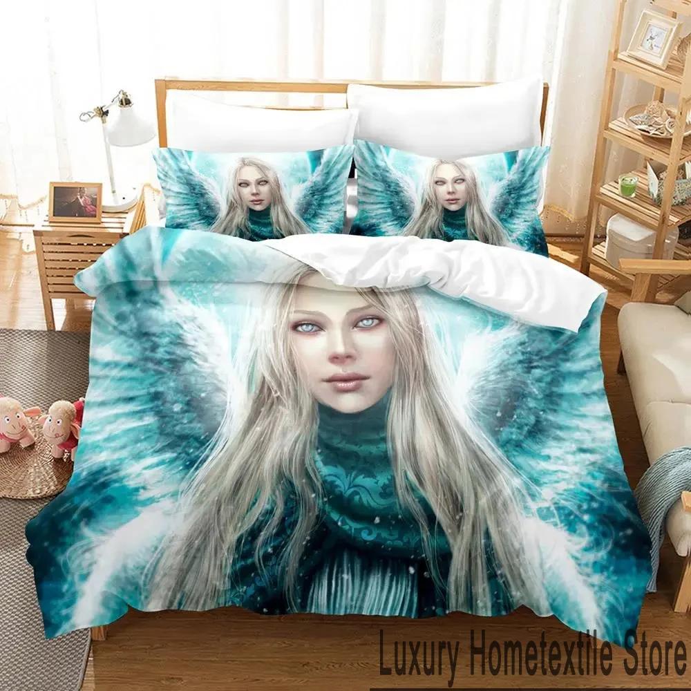 3D Print Guardian Angel Bedding Set Boys Girls Twin Queen King Size Duvet Cover Pillowcase Bed Boys Adult Home Textileextile