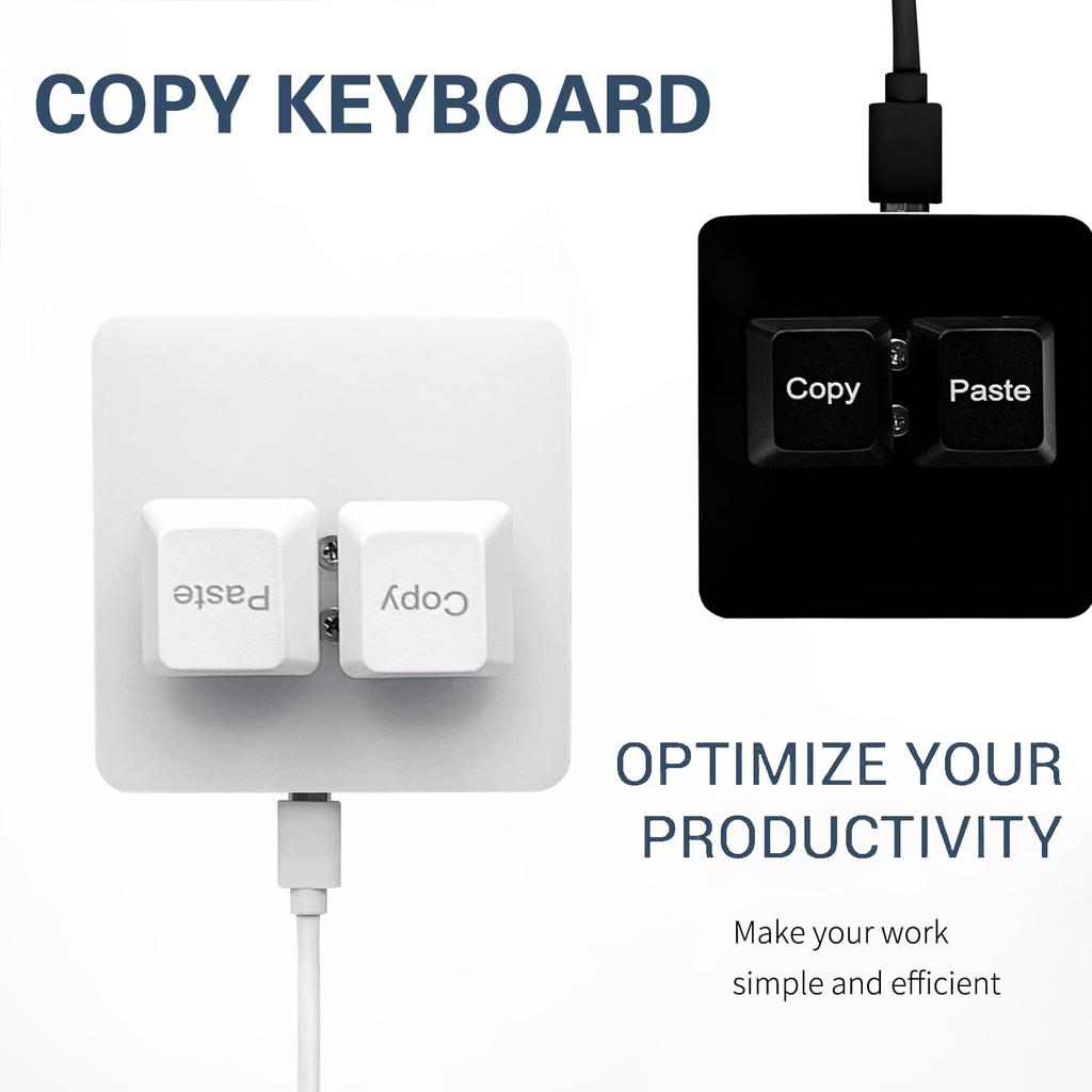 BTXETUEL Copy & Paste 2-Key Keyboard OSU Keypad Hot Swap One-Handed Mechanical Gaming Keyboard Cherry Switch RGB Backlit Mini USB Keypad for Rhythm