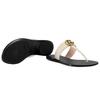 Double G Plaque Leather Sandals 497444 A3N00 9022