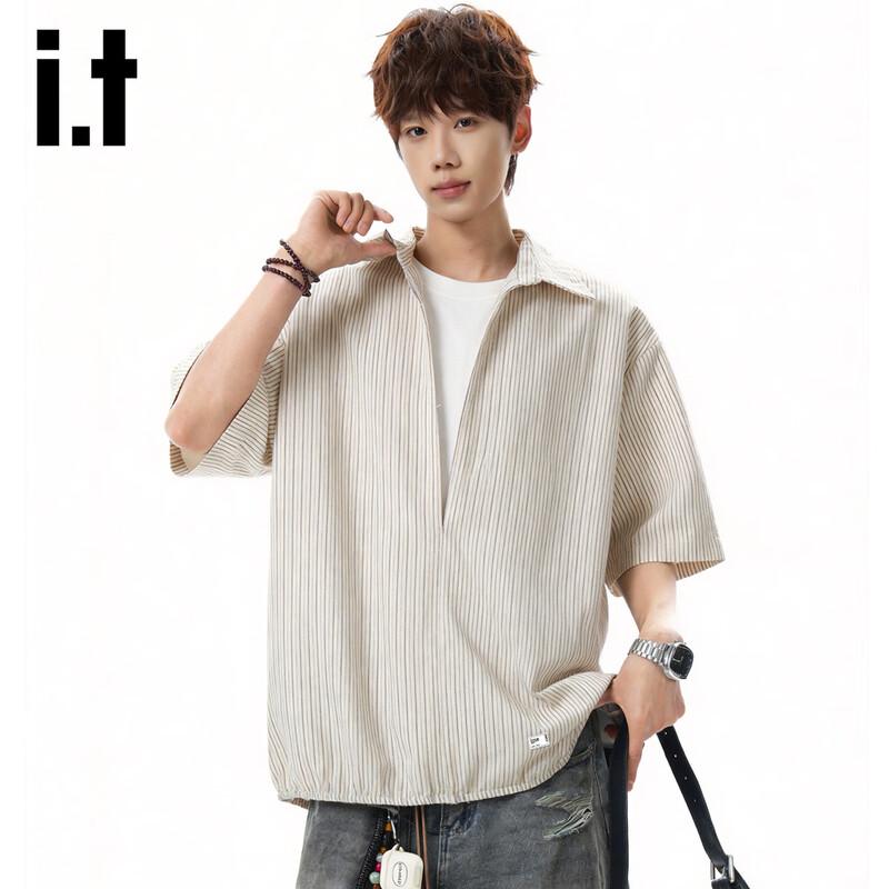 Izzue It Men s Striped Layered Short Sleeve Shirt 3XL