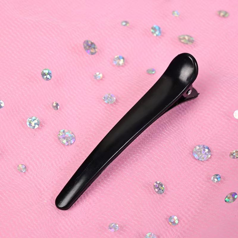 10PCS Professional Hairdressing Salon Hairpins Black Plastic Single Prong DIY Alligator Hair Clip