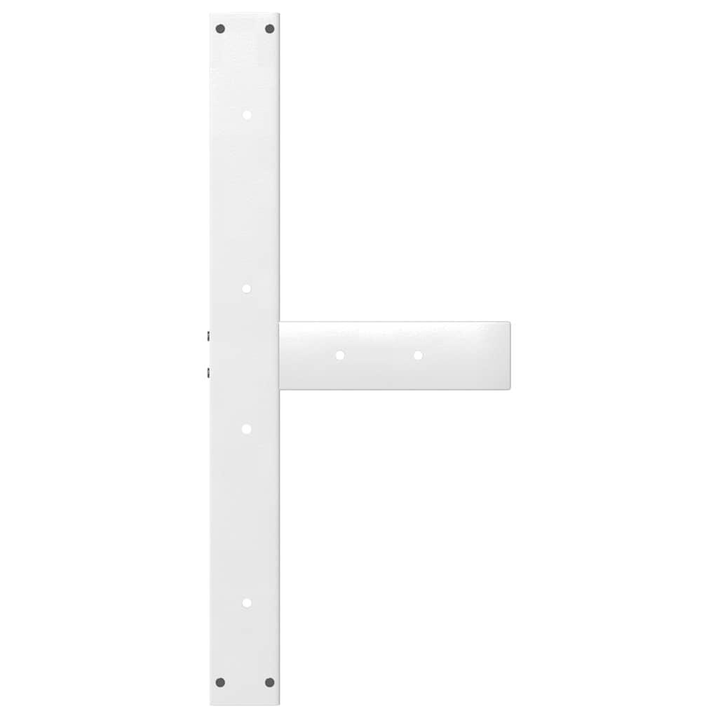 Vidaxl Nogi Do Stołu Jadalnego, 2 Pcs., Białe, 80X35X(72-73) Cm, Stal