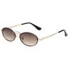Popular Fashion Sunglasses for Women Men Shades Oval Sun Glasses for Female Male Summer Traveling UV400 Rimless Sunglass Eyewear